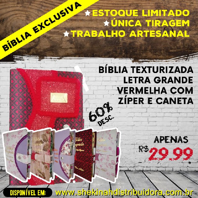 Foto 1 - Bblia com capa artesanal exclusiva